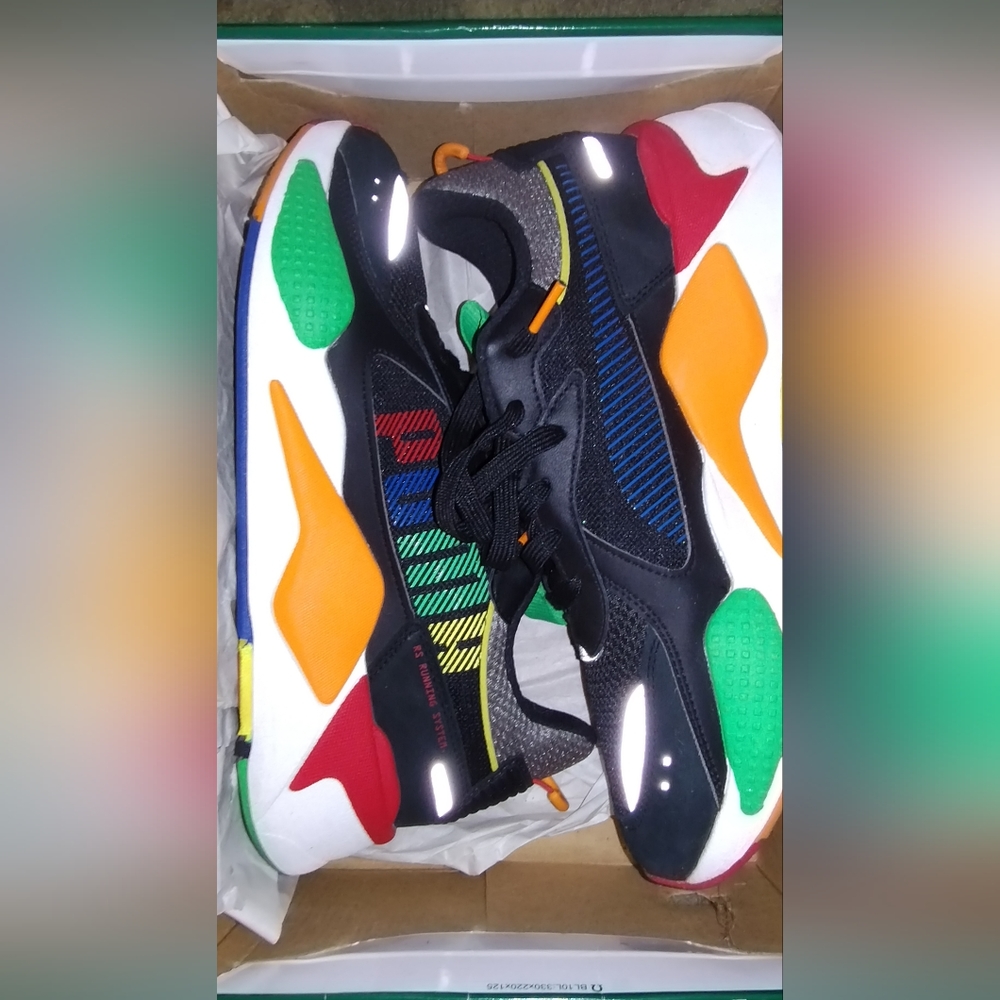 Puma Rs-X Bold,black,orange,red,green and white,size 10